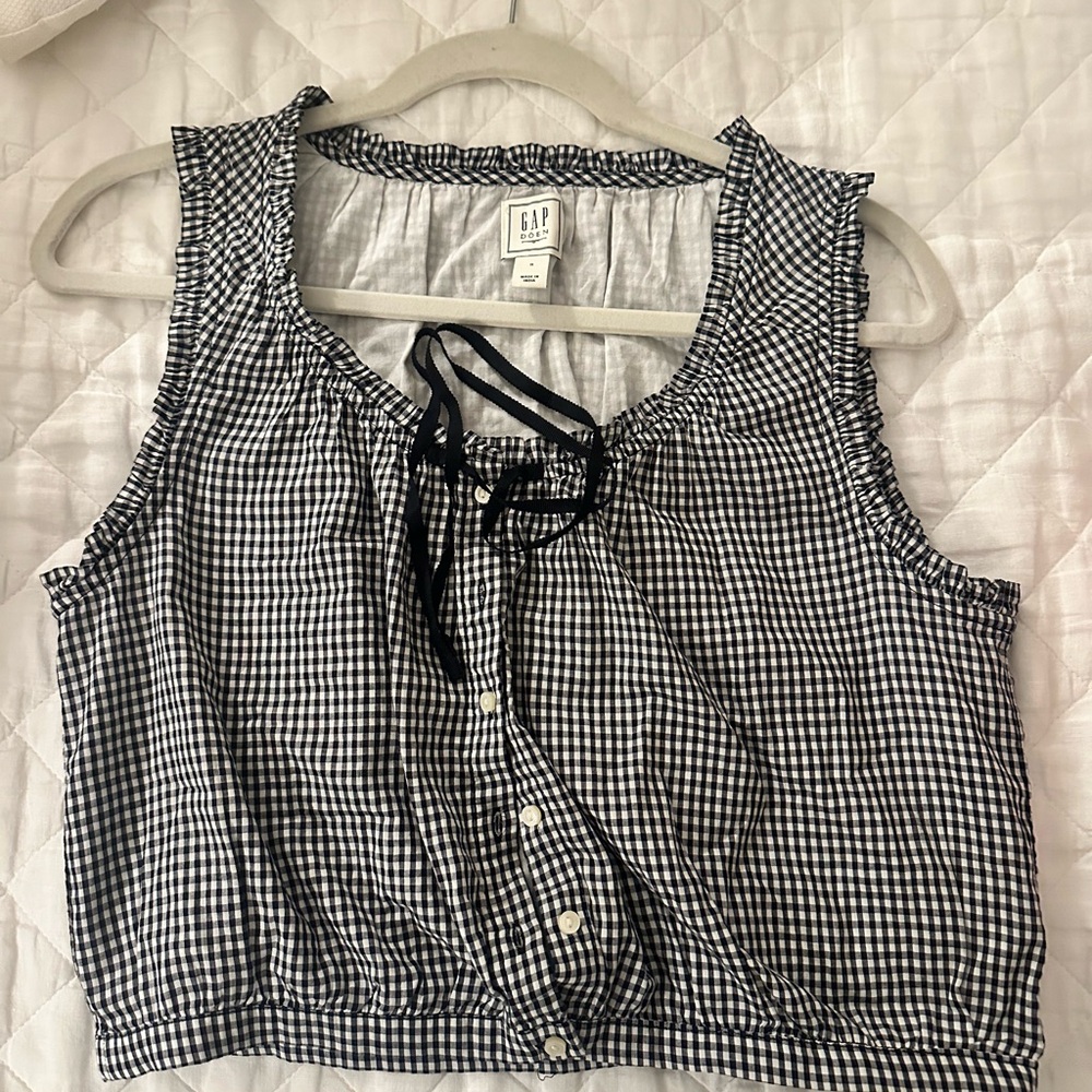 Gap x Doen Gingham Top Size Small